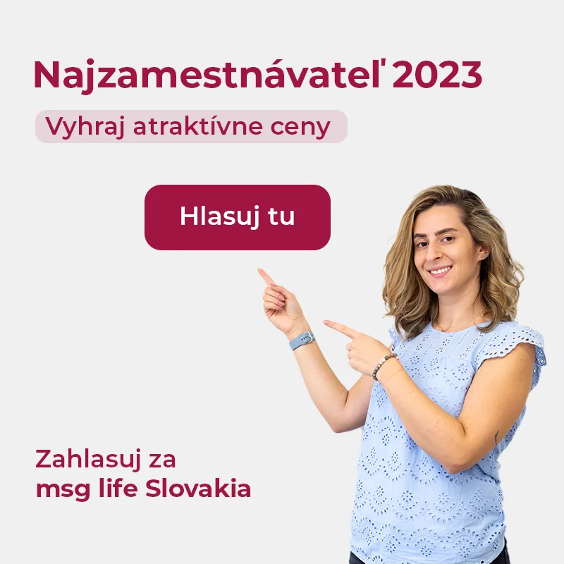 banner najzamestnávateľ roka 2023 a msg life Slovakia