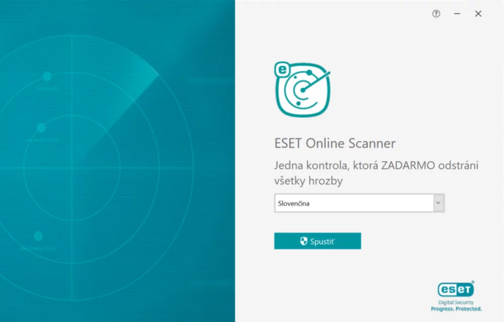 Spusti inštalačný súbor online antivírusového testu zadarmo.