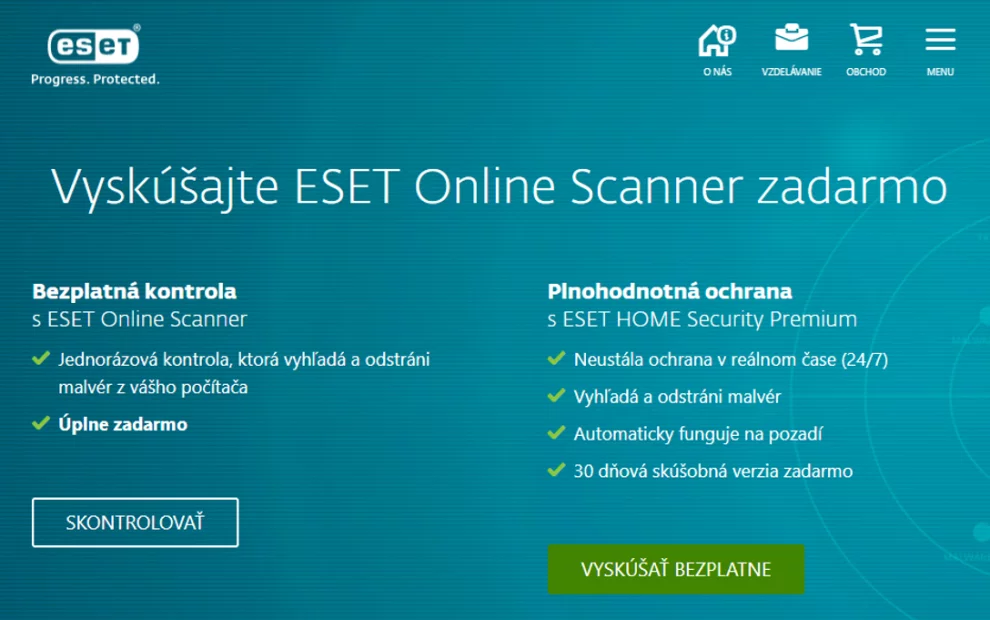 Využi online antivírus test zadarmo.