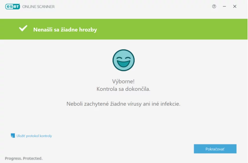Nastav jazyk a spusti antivirus test od ESET zadarmo.