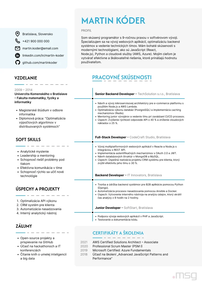 In what way does the structured CV stand out ? – msg life Slovakia In what way does the structured CV stand out ?